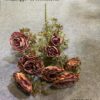 AH10MN-014 Silk Cloth Artificial Flower Rose Bunch/Bouquet