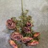 AH10MN-014 Silk Cloth Artificial Flower Rose Bunch/Bouquet