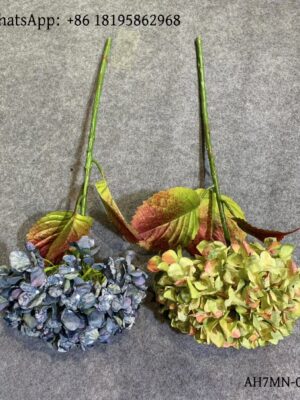AH7MN-015 Silk Cloth Artificial Flower Hydrangea