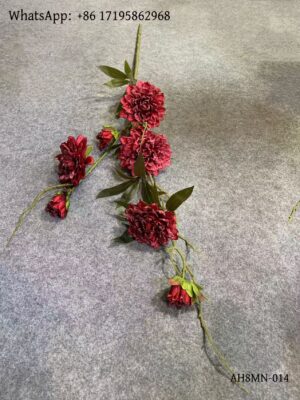 AH8MN-014 Silk Cloth Artificial Flower Rose Oleander