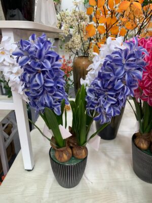 GDDGXX Real Touch Moisturize Artificial Flower Hyacinth with Bulbs