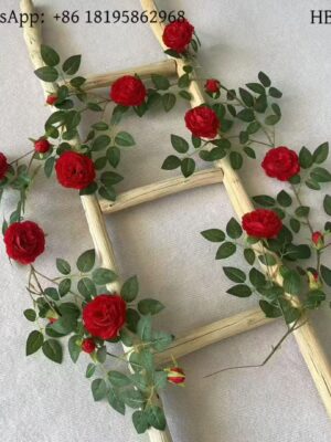 HBHJ-01 Silk Cloth Artificial Flower Rose Vine Chain