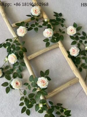 HBHJ-03 Silk Cloth Artificial Flower Rose Vine Chain