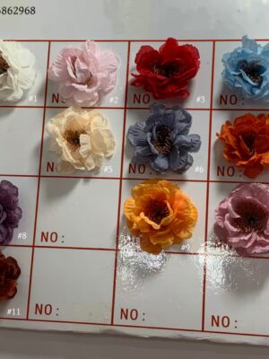 TJ0010MHF Silk Cloth Artificial Flower Head Cherry Blossom Camellia