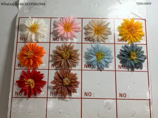 TJ0012MHF Silk Cloth Artificial Flower Head Chrysanthemum