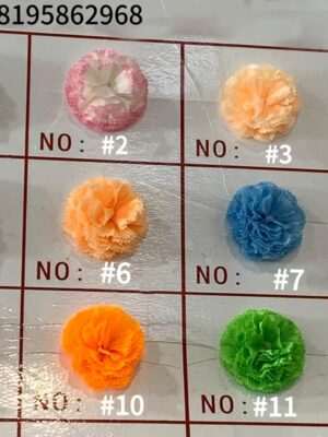 TJ002MHF Silk Cloth Artificial Flower Head Carnation Chrysanthemum
