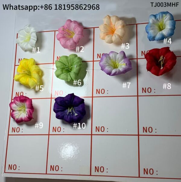 TJ003MHF Silk Cloth Artificial Flower Morning Glory Head