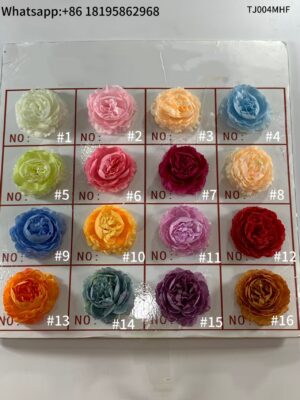 TJ004MHF Silk Cloth Artificial Flower Head Rose Ranunculus Persian Buttercup