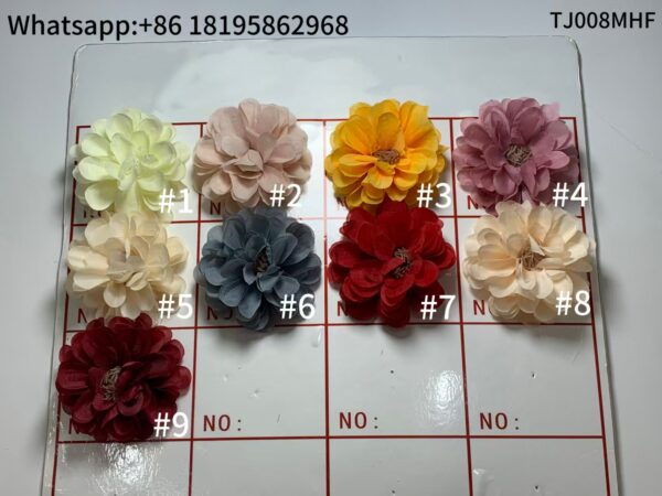 TJ008MHF Silk Cloth Artificial Flower Head Chrysanthemum