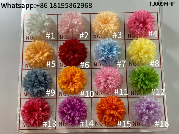 TJ009MHF Silk Cloth Artificial Flower Head Chrysanthemum