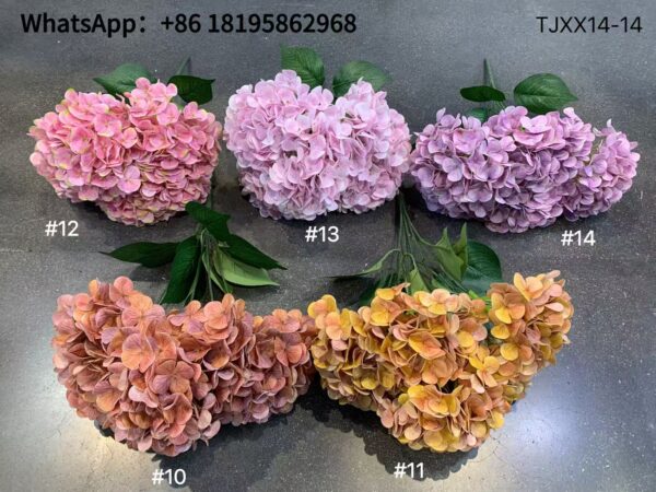 TJXX14-14 Artificial Latex Hydrangea Bouquet