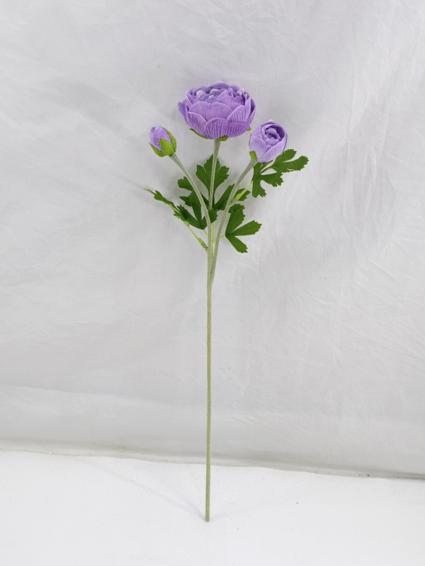 GDDG8JT-00-1 Real Touch Moisturize 3 Head Artificial Ranunculus (Persian buttercup)