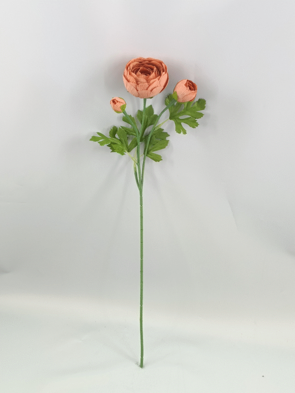 GDDG8JT-00-1 Real Touch Moisturize 3 Head Artificial Ranunculus (Persian buttercup)