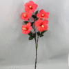 GDDG9JT-00-2 Real Touch Moisturize 5 Head Artificial Flower Hibiscus
