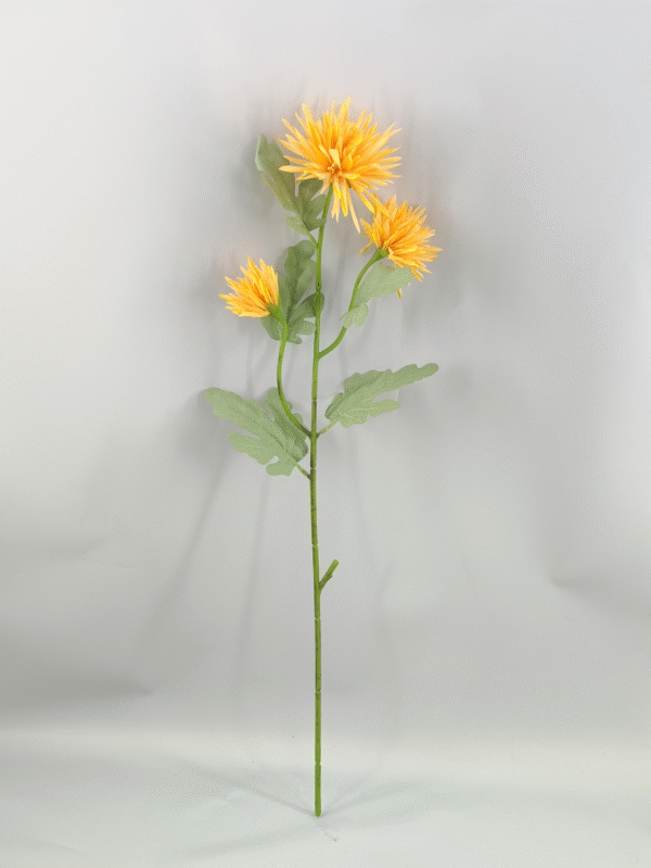 GDDG7JT-014-2 Real Touch Moisturize 3 Head Artificial Flower Chrysanthemum