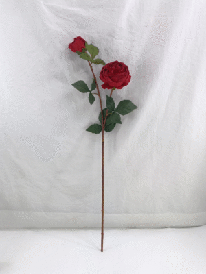 GDDG9JT-00-3 Real Touch Moisturize 2 Head Artificial Flower Rose