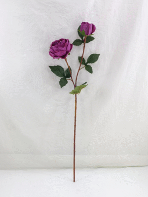 GDDG9JT-00-3 Real Touch Moisturize 2 Head Artificial Flower Rose