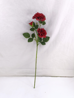 GDDG8JT-014 Real Touch Moisturize 3 Head Artificial Flower Rose