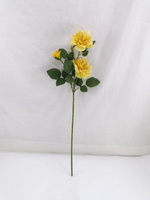 GDDG8JT-014 Real Touch Moisturize 3 Head Artificial Flower Rose
