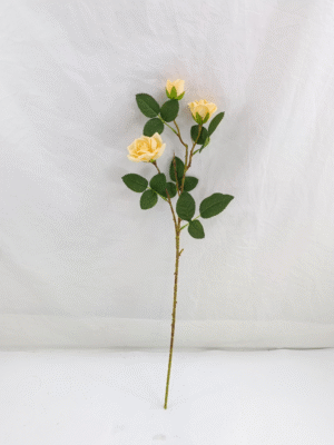 GDDG6JT-00-3 Real Touch Moisturize 4 Head Artificial Flower Rose
