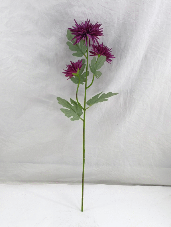 GDDG7JT-014-2 Real Touch Moisturize 3 Head Artificial Flower Chrysanthemum